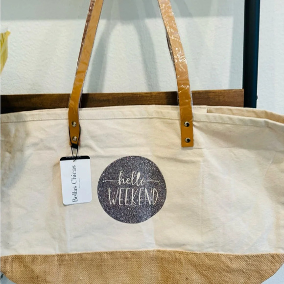 “Hello Weekend” Tote Canvas bag - Picture 2 of 2